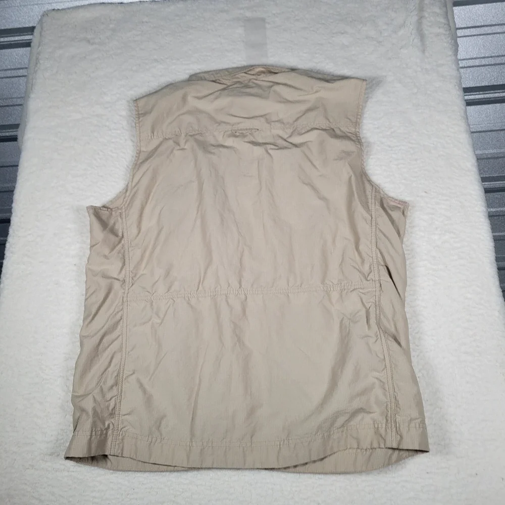 Eddie Bauer Utility Vest Mens TXL Beige Ripstop Multi-Pocket Gorpcore Fishing - Picture 8 of 9